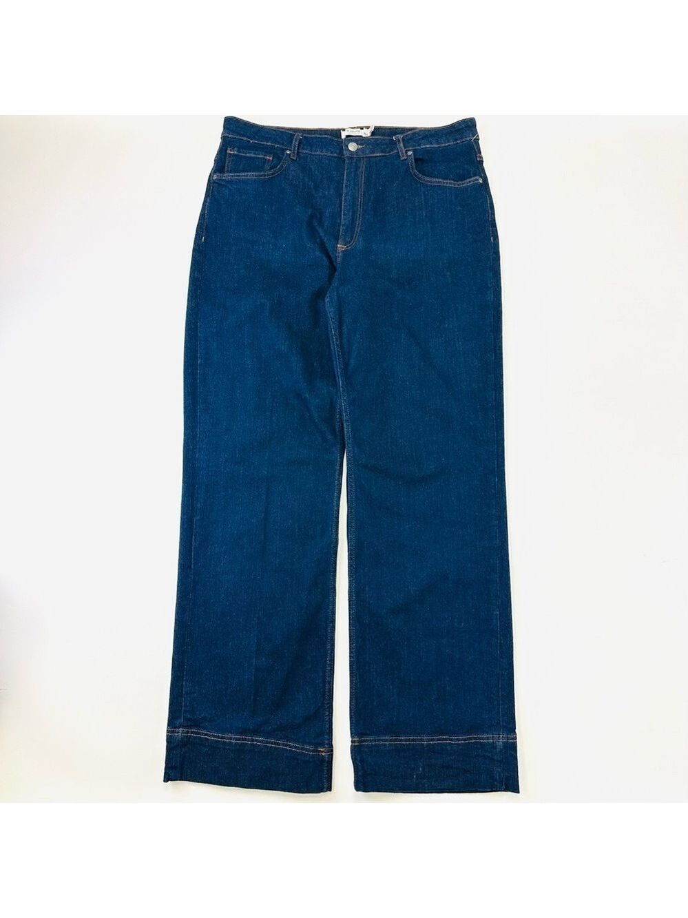 B.Young dark wash straight leg jeans stretch denim 34in x 31 Bylola Bykomma